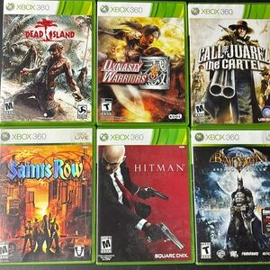 6 Xbox 360 video games.
